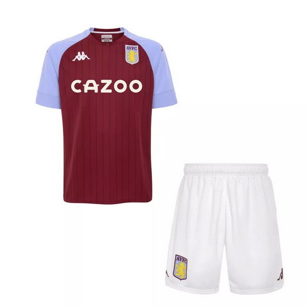 Camiseta Aston Villa Replica Primera Ropa Niños 2020/21 Rojo